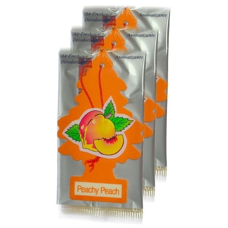 Peachy Peach Scent Little Trees Air Freshener, 3PK